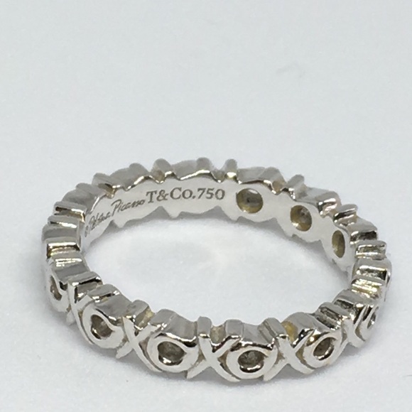 Tiffany & Co. Jewelry 8k White Gold Tiffany Co Diamond Love Xo Ring